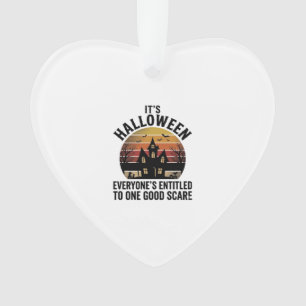 Vintage Halloween Haunted House Good Scare Shirt_1 Ornament