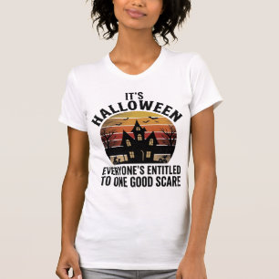 Vintage Halloween Haunted House Good Scare Shirt_1 T-Shirt