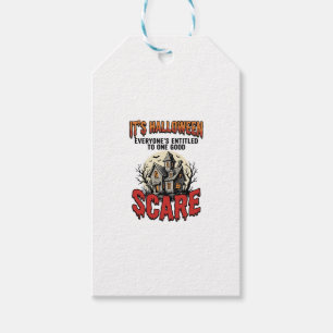 Vintage Halloween Haunted House Scare Shirt Design Gift Tags
