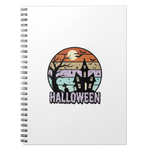 Vintage Halloween Haunted House Shirt Design_1 Notebook