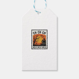 Vintage Halloween Haunted Tree Silhouette Shirt De Gift Tags