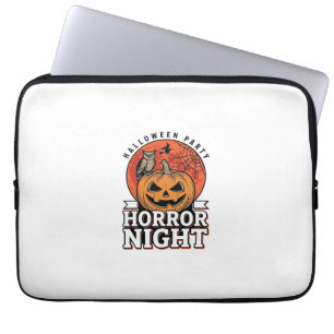 Vintage Halloween Horror Night Pumpkin Shirt Desig Laptop Sleeve