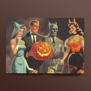 Vintage Halloween Illustration Tissue Paper