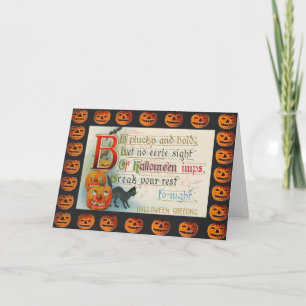 Vintage Halloween Imp Card