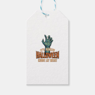 Vintage Halloween Inside My Heart Monster Hand Des Gift Tags