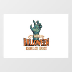 Vintage Halloween Inside My Heart Monster Hand Des Window Cling