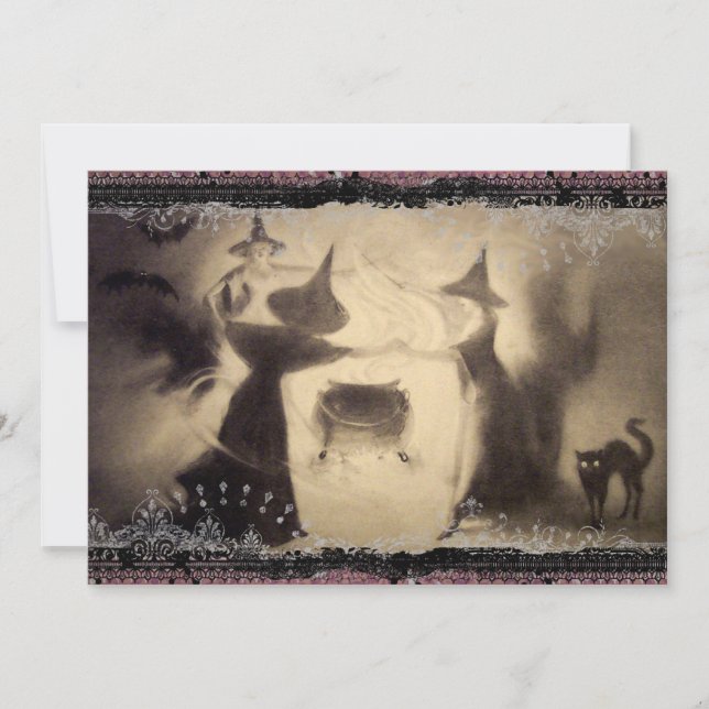 Vintage Halloween Invitation (Front)