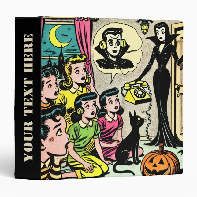 Vintage Halloween Kids Comics Binder (Front/Spine)