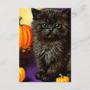 Vintage Halloween Kitten Enclosure Card