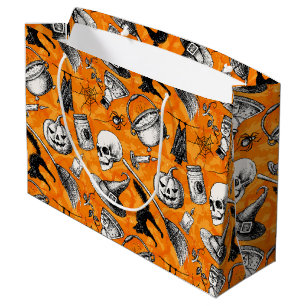 Vintage Halloween Large Gift Bag