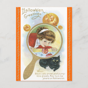 Vintage Halloween Lore and Spells Postcard