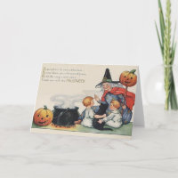 Vintage Halloween Luck Greeting Card
