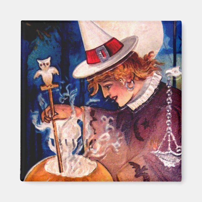 Vintage Halloween Magnet (Front)