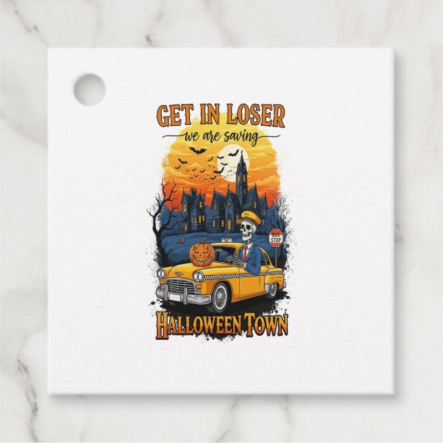 Vintage Halloween Movie Favour Tags (Front)