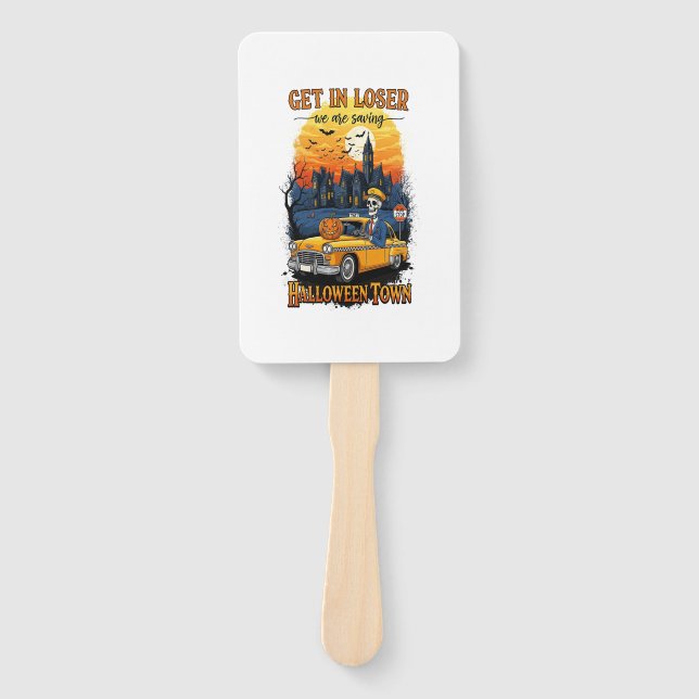 Vintage Halloween Movie Hand Fan (Front)