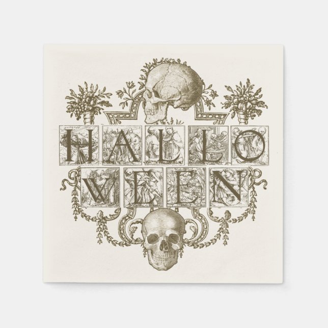 Vintage Halloween Napkin (Front)