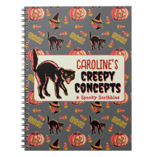 Vintage Halloween notebook