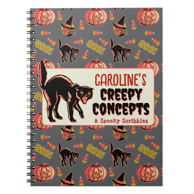 Vintage Halloween notebook (Front)