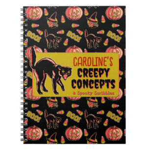 Vintage Halloween notebook