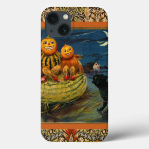 Vintage Halloween Party Black Cat iPhone 13 Case