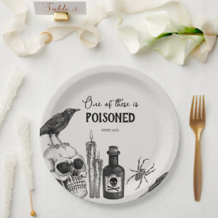 Vintage Halloween Party Costume Party Paper Plate