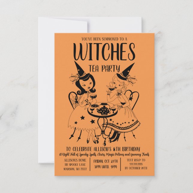 Vintage Halloween Party Invitation (Front)
