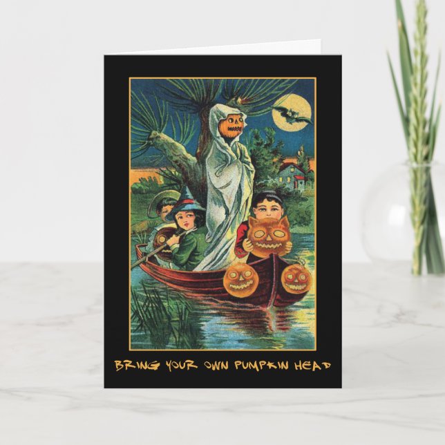 Vintage Halloween Party Invite With Bloody Text (Front)