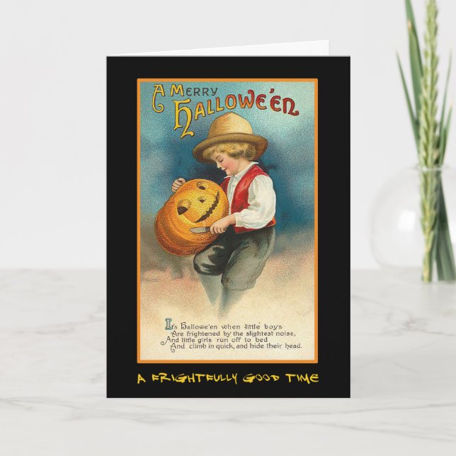 Vintage Halloween Party Invite With Bloody Text (Front)