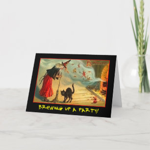 Vintage Halloween Party Invite With Bloody Text