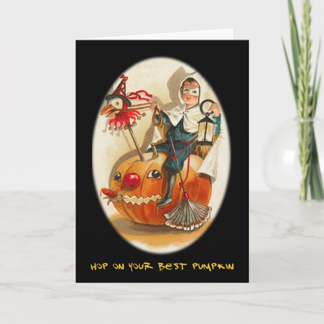 Vintage Halloween Party Invite With Bloody Text (Front)