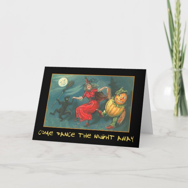 Vintage Halloween Party Invite With Bloody Text (Front)