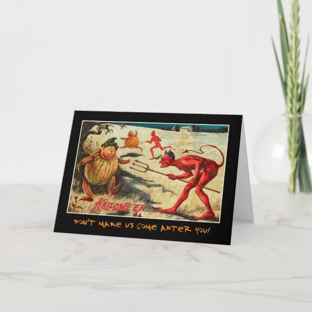 Vintage Halloween Party Invite With Bloody Text (Front)