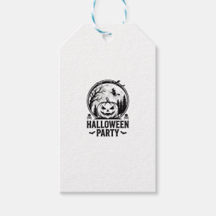 Vintage Halloween Party Pumpkin Witch Shirt Design Gift Tags
