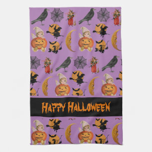 Vintage Halloween Pattern Decorative Kitchen Kitchen Towel
