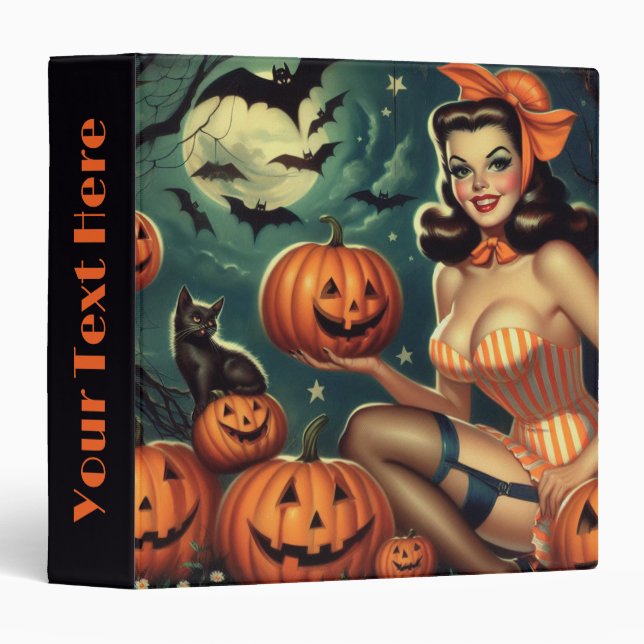 Vintage Halloween Pin Up Binder (Front/Spine)