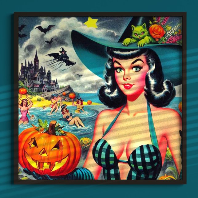 Vintage Halloween Pin-up Poster (Creator Uploaded)