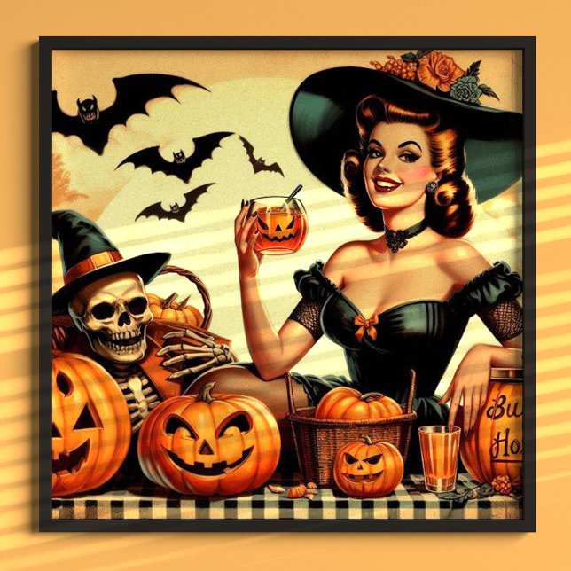 Vintage Halloween Pin-Up Poster (Creator Uploaded)