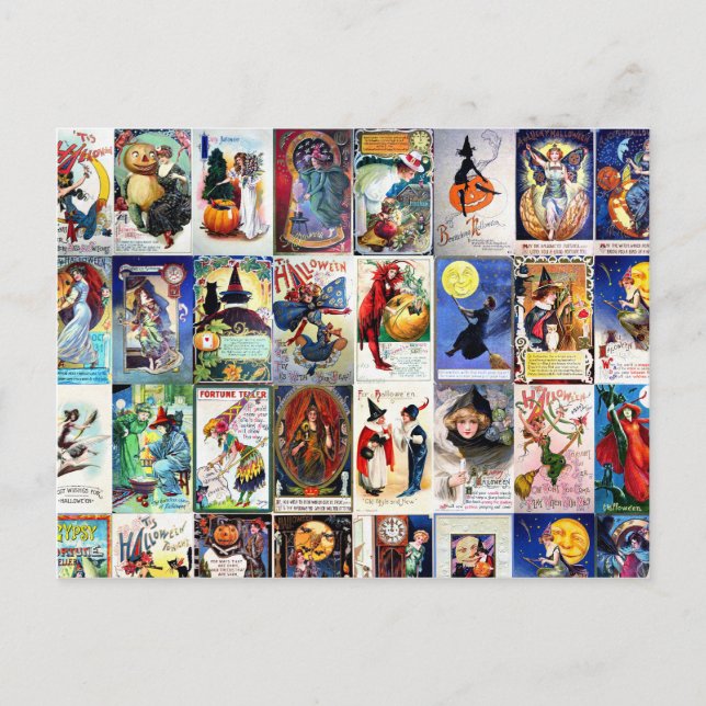 Vintage Halloween Postcard (Front)