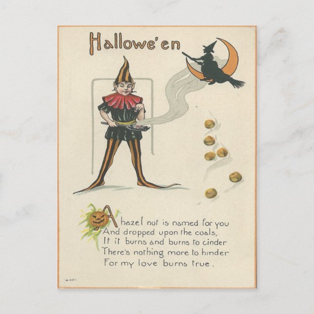 Vintage Halloween Postcard (Front)