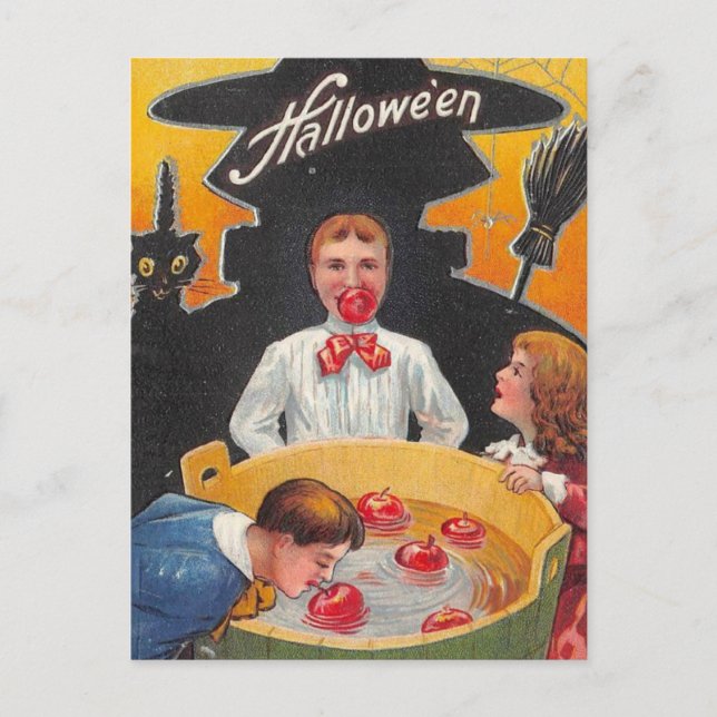 Vintage Halloween Postcard (Front)