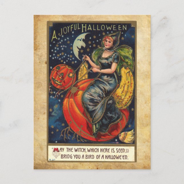 Vintage Halloween Postcard (Front)