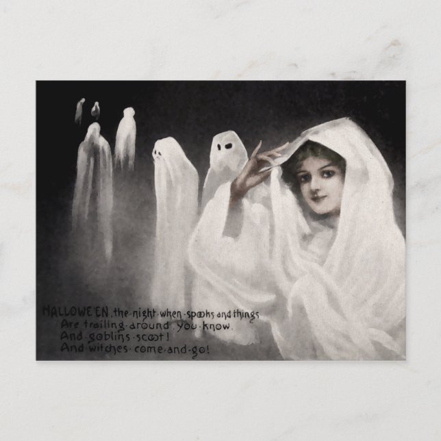 Vintage Halloween Postcard (Front)