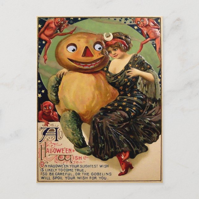 Vintage Halloween Postcard (Front)
