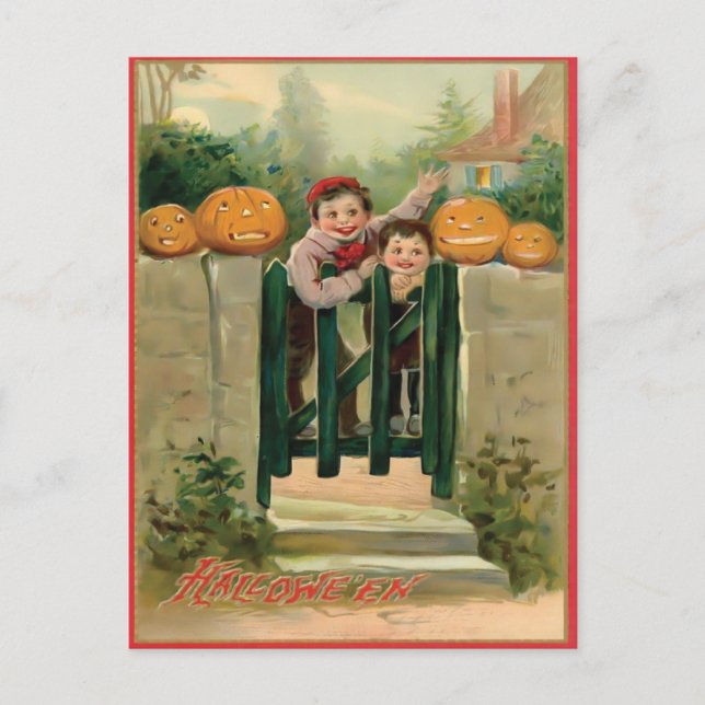 Vintage Halloween Postcard (Front)