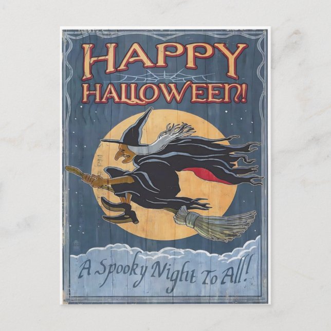 Vintage Halloween Postcard (Front)