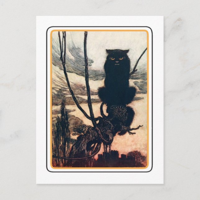 Vintage Halloween Postcard (Front)