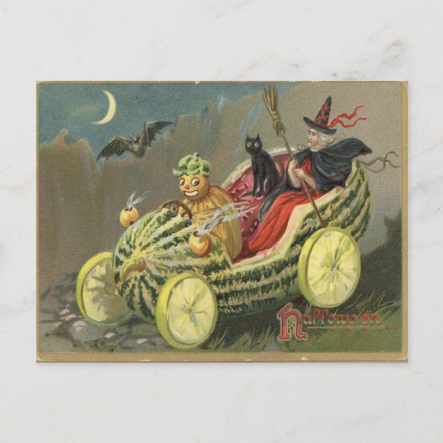 Vintage Halloween Postcard (Front)