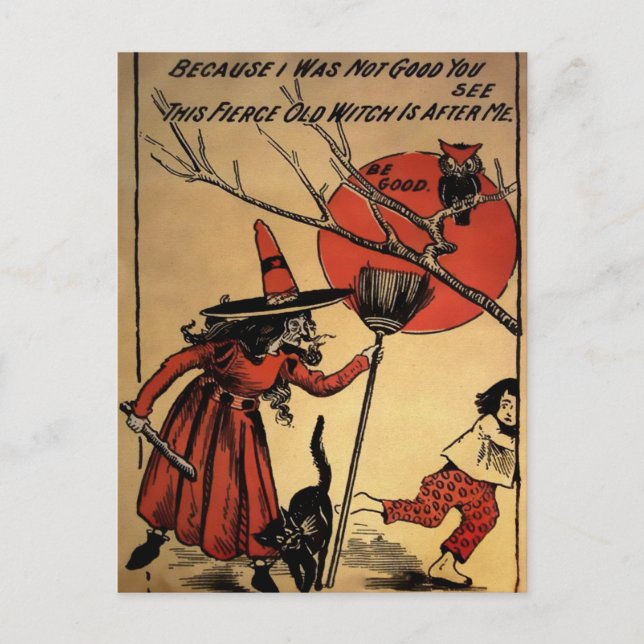 Vintage Halloween Postcard (Front)