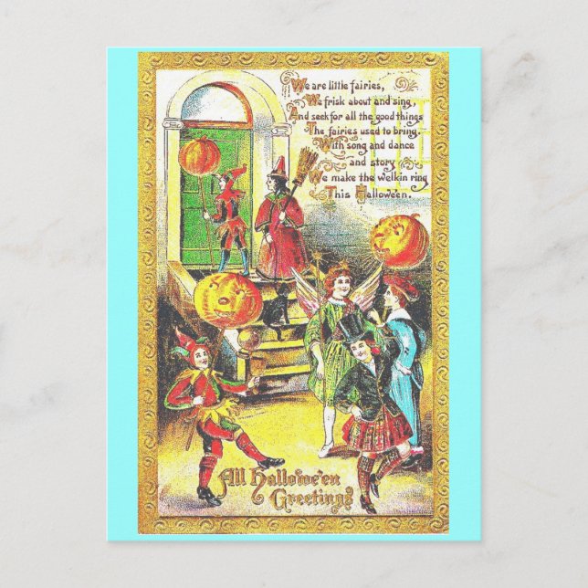 Vintage Halloween Postcard (Front)