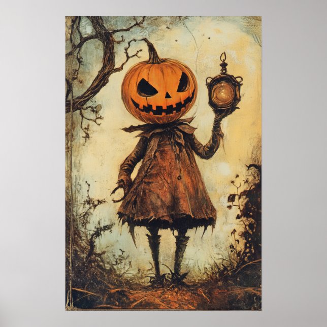 Vintage Halloween Poster (Front)